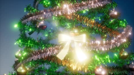 Joyful-studio-shot-of-a-Christmas-tree-with-colorful-lights